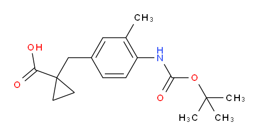 1-[(4-{[(tert-butoxy)carbonyl]amino}-3-methylphenyl)methyl]cyclopropane-1-carboxylic acid