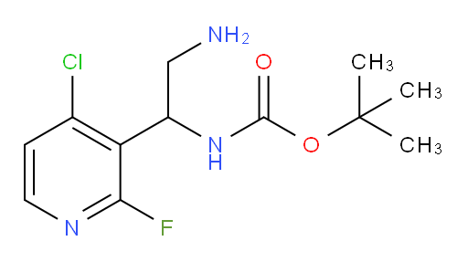 tert-butyl N-[2-amino-1-(4-chloro-2-fluoropyridin-3-yl)ethyl]carbamate