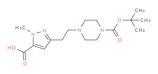 3-(2-{4-[(tert-butoxy)carbonyl]piperazin-1-yl}ethyl)-1-methyl-1H-pyrazole-5-carboxylic acid