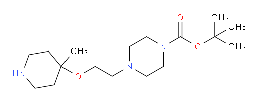 tert-butyl 4-{2-[(4-methylpiperidin-4-yl)oxy]ethyl}piperazine-1-carboxylate