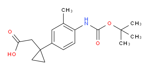 2-[1-(4-{[(tert-butoxy)carbonyl]amino}-3-methylphenyl)cyclopropyl]acetic acid