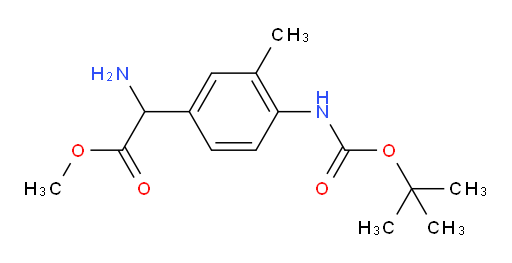 methyl 2-amino-2-(4-{[(tert-butoxy)carbonyl]amino}-3-methylphenyl)acetate