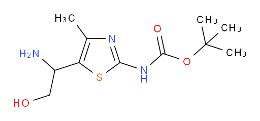 tert-butyl N-[5-(1-amino-2-hydroxyethyl)-4-methyl-1,3-thiazol-2-yl]carbamate