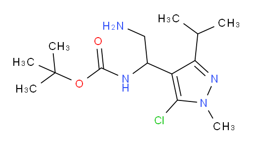 tert-butyl N-{2-amino-1-[5-chloro-1-methyl-3-(propan-2-yl)-1H-pyrazol-4-yl]ethyl}carbamate