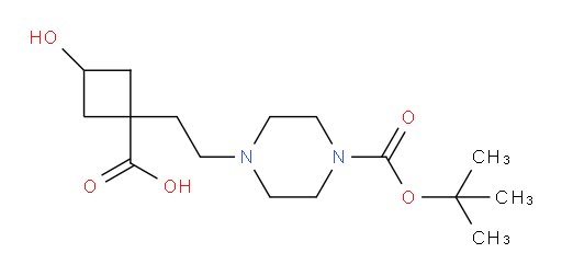 1-(2-{4-[(tert-butoxy)carbonyl]piperazin-1-yl}ethyl)-3-hydroxycyclobutane-1-carboxylic acid