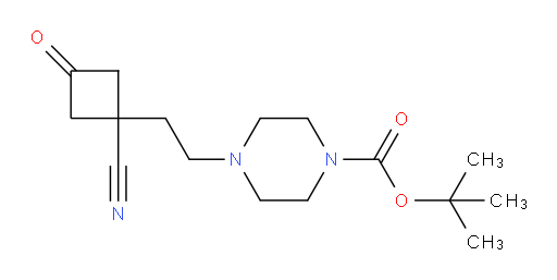 tert-butyl 4-[2-(1-cyano-3-oxocyclobutyl)ethyl]piperazine-1-carboxylate