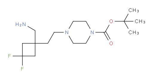 tert-butyl 4-{2-[1-(aminomethyl)-3,3-difluorocyclobutyl]ethyl}piperazine-1-carboxylate