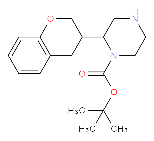 tert-butyl 2-(3,4-dihydro-2H-1-benzopyran-3-yl)piperazine-1-carboxylate