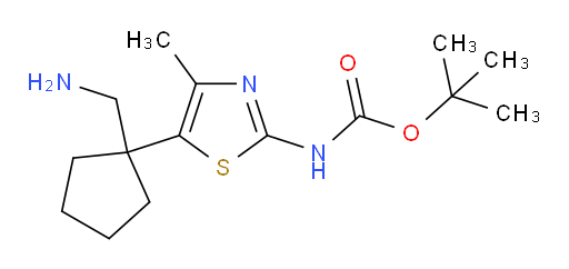 tert-butyl N-{5-[1-(aminomethyl)cyclopentyl]-4-methyl-1,3-thiazol-2-yl}carbamate