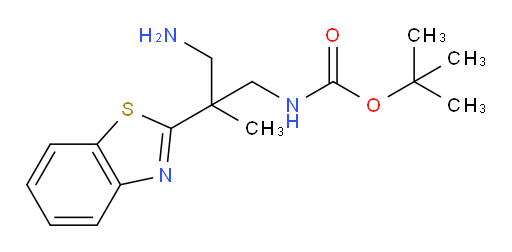 tert-butyl N-[3-amino-2-(1,3-benzothiazol-2-yl)-2-methylpropyl]carbamate