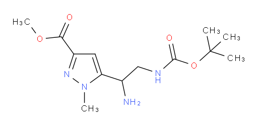 methyl 5-(1-amino-2-{[(tert-butoxy)carbonyl]amino}ethyl)-1-methyl-1H-pyrazole-3-carboxylate