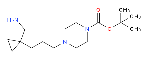 tert-butyl 4-{3-[1-(aminomethyl)cyclopropyl]propyl}piperazine-1-carboxylate