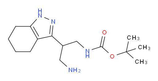 tert-butyl N-[3-amino-2-(4,5,6,7-tetrahydro-1H-indazol-3-yl)propyl]carbamate