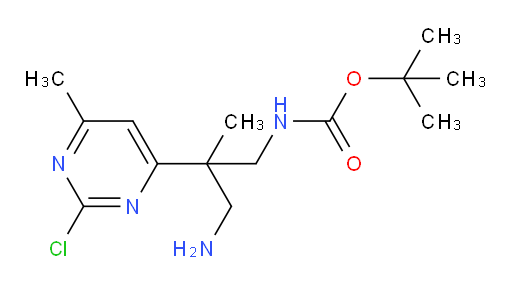 tert-butyl N-[3-amino-2-(2-chloro-6-methylpyrimidin-4-yl)-2-methylpropyl]carbamate