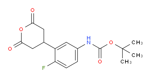 tert-butyl N-[3-(2,6-dioxooxan-4-yl)-4-fluorophenyl]carbamate