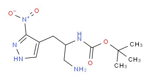 tert-butyl N-[1-amino-3-(3-nitro-1H-pyrazol-4-yl)propan-2-yl]carbamate