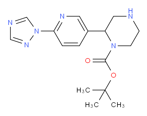 tert-butyl 2-[6-(1H-1,2,4-triazol-1-yl)pyridin-3-yl]piperazine-1-carboxylate