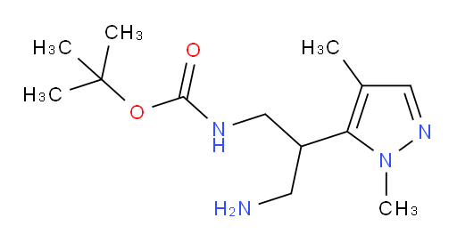 tert-butyl N-[3-amino-2-(1,4-dimethyl-1H-pyrazol-5-yl)propyl]carbamate