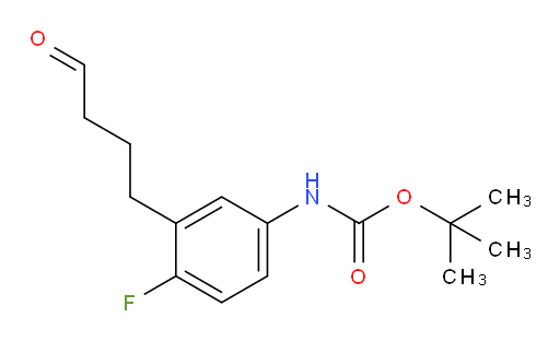 tert-butyl N-[4-fluoro-3-(4-oxobutyl)phenyl]carbamate