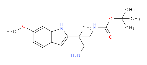 tert-butyl N-[3-amino-2-(6-methoxy-1H-indol-2-yl)-2-methylpropyl]carbamate