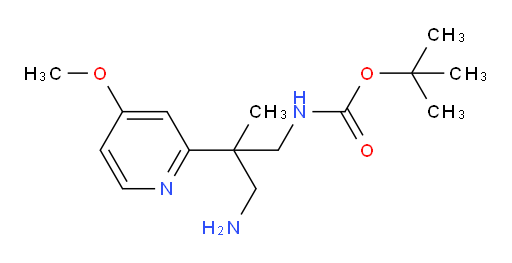tert-butyl N-[3-amino-2-(4-methoxypyridin-2-yl)-2-methylpropyl]carbamate