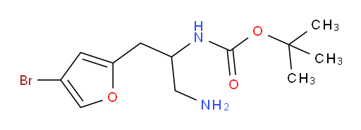 tert-butyl N-[1-amino-3-(4-bromofuran-2-yl)propan-2-yl]carbamate