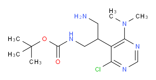 tert-butyl N-{3-amino-2-[4-chloro-6-(dimethylamino)pyrimidin-5-yl]propyl}carbamate