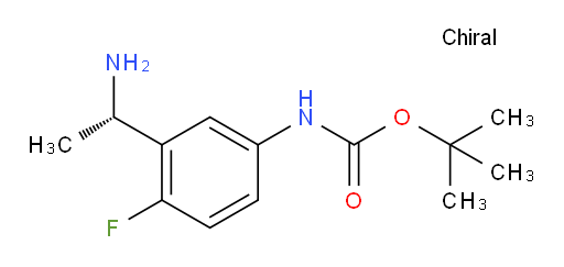 tert-butyl N-{3-[(1S)-1-aminoethyl]-4-fluorophenyl}carbamate