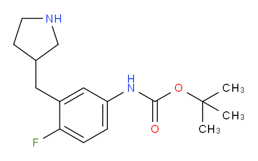 tert-butyl N-{4-fluoro-3-[(pyrrolidin-3-yl)methyl]phenyl}carbamate