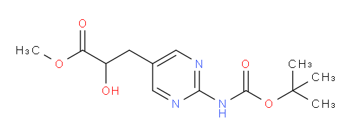 methyl 3-(2-{[(tert-butoxy)carbonyl]amino}pyrimidin-5-yl)-2-hydroxypropanoate
