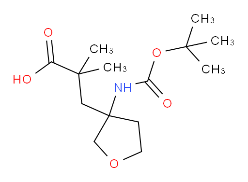 3-(3-{[(tert-butoxy)carbonyl]amino}oxolan-3-yl)-2,2-dimethylpropanoic acid