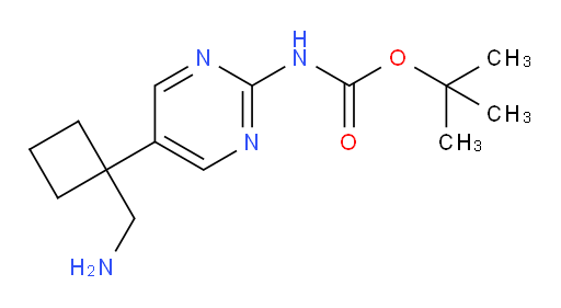 tert-butyl N-{5-[1-(aminomethyl)cyclobutyl]pyrimidin-2-yl}carbamate