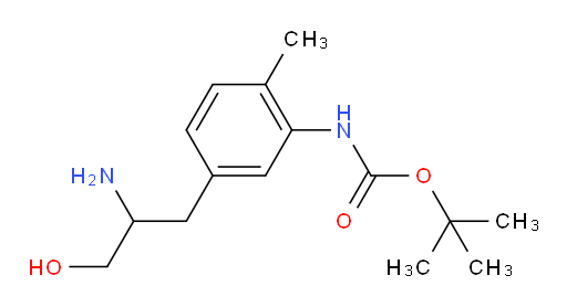 tert-butyl N-[5-(2-amino-3-hydroxypropyl)-2-methylphenyl]carbamate