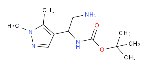 tert-butyl N-[2-amino-1-(1,5-dimethyl-1H-pyrazol-4-yl)ethyl]carbamate