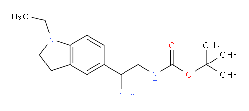 tert-butyl N-[2-amino-2-(1-ethyl-2,3-dihydro-1H-indol-5-yl)ethyl]carbamate