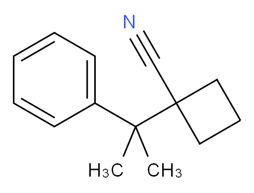 1-(2-phenylpropan-2-yl)cyclobutane-1-carbonitrile