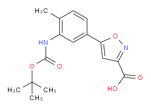 5-(3-{[(tert-butoxy)carbonyl]amino}-4-methylphenyl)-1,2-oxazole-3-carboxylic acid