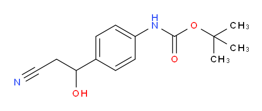 tert-butyl N-[4-(2-cyano-1-hydroxyethyl)phenyl]carbamate