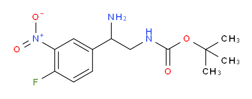 tert-butyl N-[2-amino-2-(4-fluoro-3-nitrophenyl)ethyl]carbamate