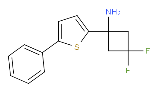 3,3-difluoro-1-(5-phenylthiophen-2-yl)cyclobutan-1-amine