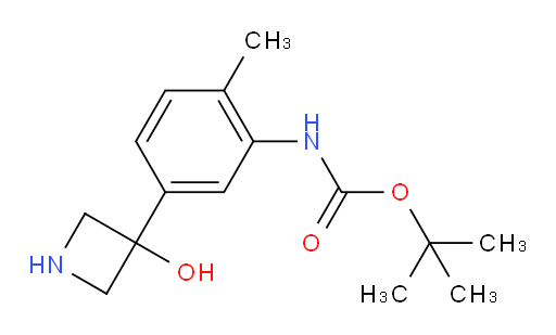 tert-butyl N-[5-(3-hydroxyazetidin-3-yl)-2-methylphenyl]carbamate