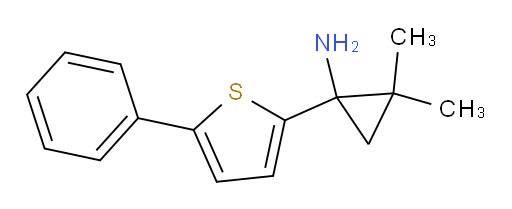 2,2-dimethyl-1-(5-phenylthiophen-2-yl)cyclopropan-1-amine