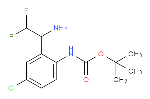 tert-butyl N-[2-(1-amino-2,2-difluoroethyl)-4-chlorophenyl]carbamate