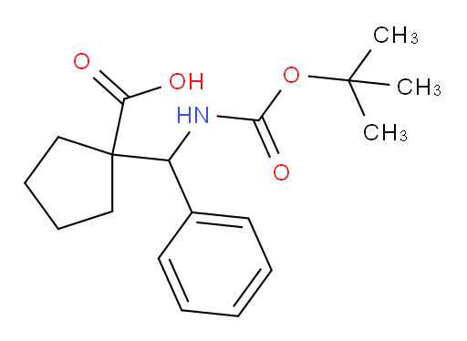 1-({[(tert-butoxy)carbonyl]amino}(phenyl)methyl)cyclopentane-1-carboxylic acid