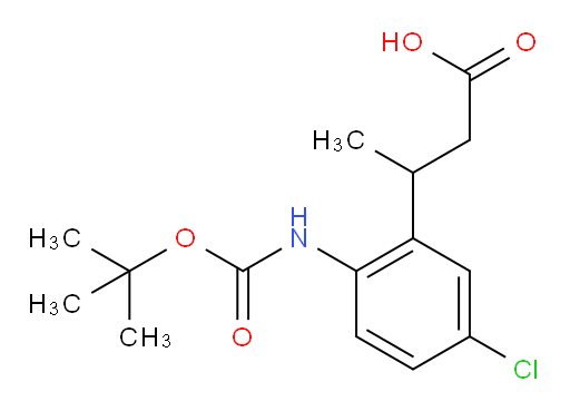 3-(2-{[(tert-butoxy)carbonyl]amino}-5-chlorophenyl)butanoic acid