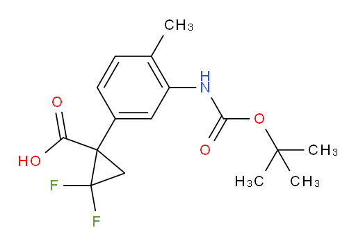 1-(3-{[(tert-butoxy)carbonyl]amino}-4-methylphenyl)-2,2-difluorocyclopropane-1-carboxylic acid