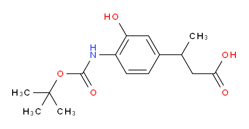 3-(4-{[(tert-butoxy)carbonyl]amino}-3-hydroxyphenyl)butanoic acid