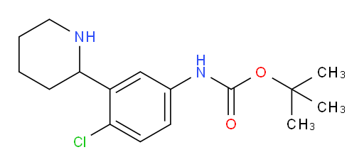 tert-butyl N-[4-chloro-3-(piperidin-2-yl)phenyl]carbamate
