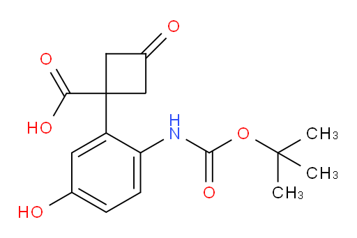 1-(2-{[(tert-butoxy)carbonyl]amino}-5-hydroxyphenyl)-3-oxocyclobutane-1-carboxylic acid