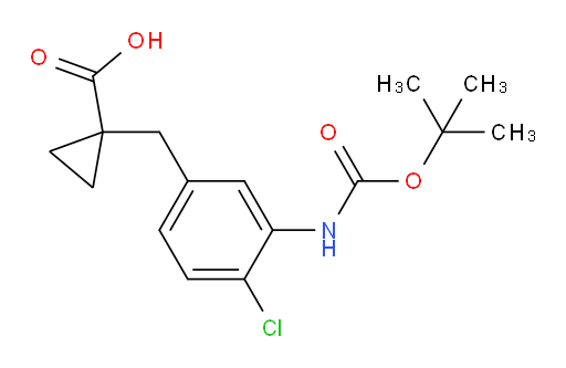 1-[(3-{[(tert-butoxy)carbonyl]amino}-4-chlorophenyl)methyl]cyclopropane-1-carboxylic acid